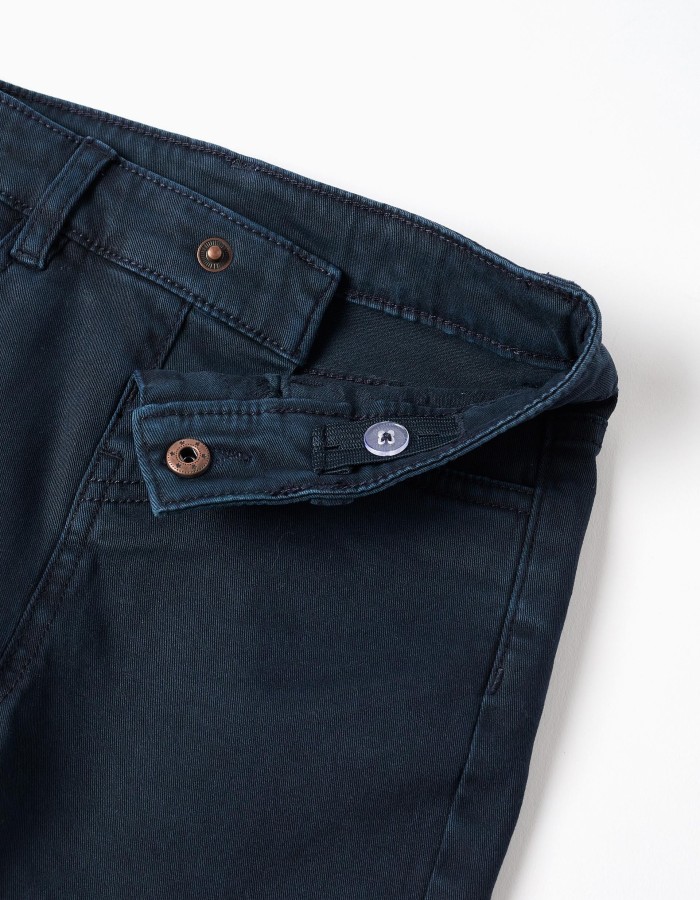 SHORTS TWILL, DARK BLUE