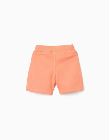 Terry shorts with drawstring for baby boys, orange