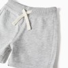 Fleece shorts with drawstring for baby boys, light grey