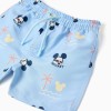 Swim shorts with Mickey motif and drawstring for baby boys, light blue
