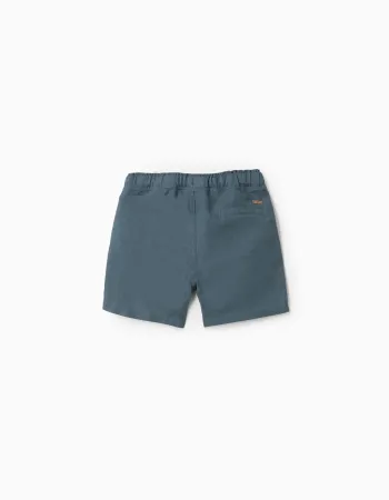 SHORTS LINEN, DARK BLUE