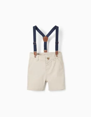 CHINO SHORTS TWILL, LIGHT BEIGE