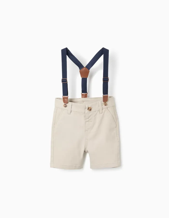 CHINO SHORTS TWILL, LIGHT BEIGE