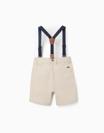 CHINO SHORTS TWILL, LIGHT BEIGE
