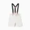 Midi twill shorts with removable braces for baby boys, white