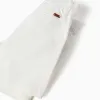 Midi twill shorts with removable braces for baby boys, white