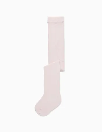 Cotton Anti-Pilling Tights for Baby Girls, Pink