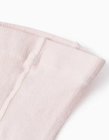 Cotton Anti-Pilling Tights for Baby Girls, Pink