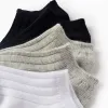 Pack of 5 Pairs of Ribbed Ankle Socks for Baby Boys, Multicolour