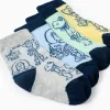 Pack of 4 Pairs of Socks for Baby Boys 'Toy Story', Multicolour