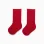 Ribbed high socks for baby boys, red
