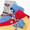 Pack of 4 socks with Super Friends for newborn and baby boys, multicolour