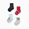 4 pairs of socks with Mickey & Pluto prints for baby boys, multicolour