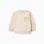 Cotton sweatshirt with chest pocket B&S for baby boys, light beige