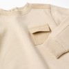 Cotton sweatshirt with chest pocket B&S for baby boys, light beige