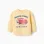 Cotton sweatshirt with Lightning McQueen for babies and boys, yellow