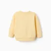 Cotton sweatshirt with Lightning McQueen for babies and boys, yellow