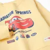 Cotton sweatshirt with Lightning McQueen for babies and boys, yellow