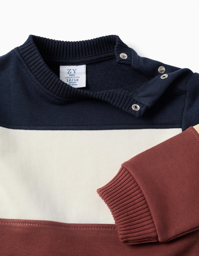 Sweater fleece cotton brown