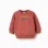 Brushed sweatshirt with Invisible Dreamers print for baby boys, terracotta