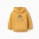 Brushed hooded sweatshirt with Tiny Friends print for baby boys, yellow