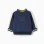 Brushed sweatshirt with Clay Horse print for baby boys, navy blue