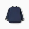 Brushed sweatshirt with Clay Horse print for baby boys, navy blue