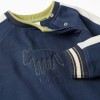 Brushed sweatshirt with Clay Horse print for baby boys, navy blue