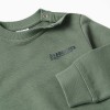 Cotton sweatshirt with ZY print for baby boys, dark green