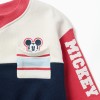Brushed sweatshirt with Mickey prints for babies and boys, multicolour