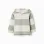 Hooded cotton sweatshirt with stripes for baby boys, light beige/green