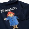 Cotton sweatshirt with Paddington print for baby boys, navy blue