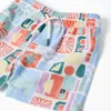 Printed swim shorts with drawstring for baby boys, multicoloured