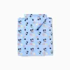 Hooded beach poncho in cotton with Mickey for baby boys, light blue