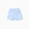 Swim shorts with print Carolina Celas x Zippy for baby boys, light blue