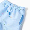 Swim shorts with print Carolina Celas x Zippy for baby boys, light blue