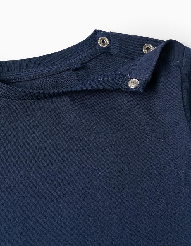 Pack of 2 Short Sleeve T-Shirts for Baby Boys, Dark Blue
