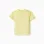 Cotton T-shirt with embossed lines and pocket for baby boys, yellow