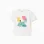 Cotton T-shirt with Art front print for baby boys, white