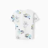 Cotton T-shirt with Bluey motif for babies and children, white