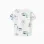Cotton T-shirt with Bluey motif for babies and children, white