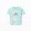 Cotton T-shirt with Bluey and Bingo print for babies and children, blue