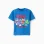 Cotton T-shirt with Spidey & Friends print for babies and boys, blue