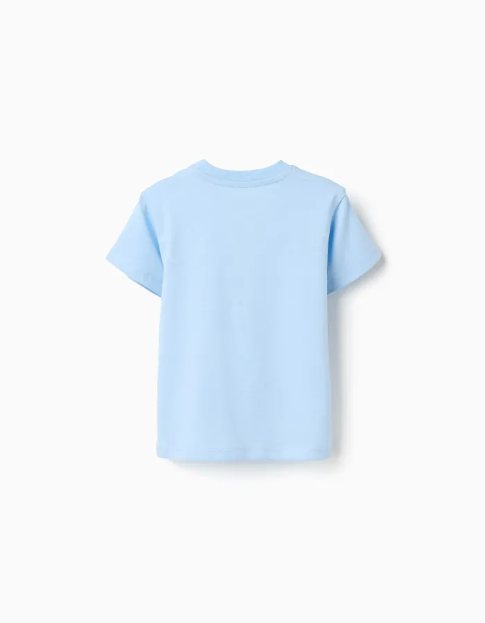 3D Fish Print Cotton T-Shirt for Baby Boys, Blue