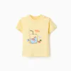 Cotton T-shirt with 3D Juice Print for Baby Boys, Yellow