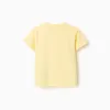 Cotton T-shirt with 3D Juice Print for Baby Boys, Yellow