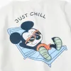 Cotton T-shirt with Mickey prints for baby boys, white