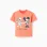 Cotton T-shirt with Mickey & Donald print for baby boys, orange