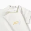 Cotton T-shirt with Aroma di Limone print for baby boys, white