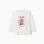 Long sleeve cotton T-shirt with Destiny print for baby boys, white